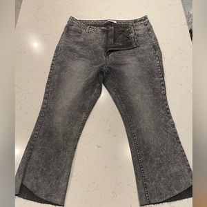 Black Fade cut Ankle Jeans